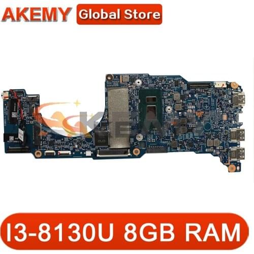 AKEMY For Acer Spin 3 SP314-51 Laptop Motherboard I3-8130U CPU 8GB RAM NBGZR11002 448.0dv06.0011 100% Tested