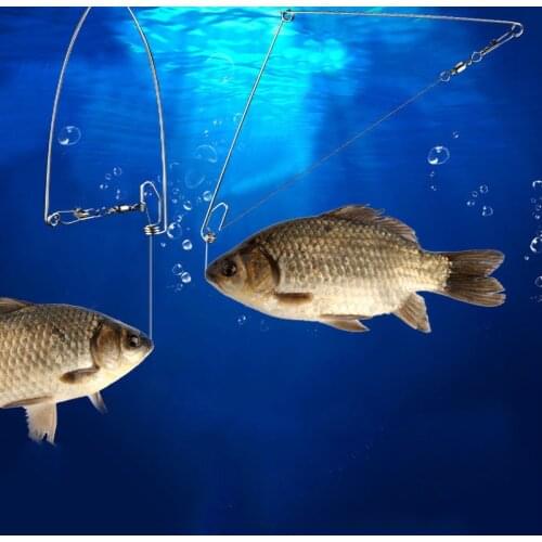 Automatic Fishing Spring Hook Stainless Steel Fishing Hooks Spring Ejection Ocean Universal Tackle Camping Fishing Accessories