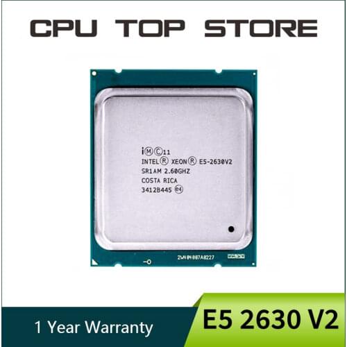 Intel Xeon E5 2630 V2 Processor 2.6GHz 15M Cache LGA 2011 SR1AM E5-2630 V2 Server CPU