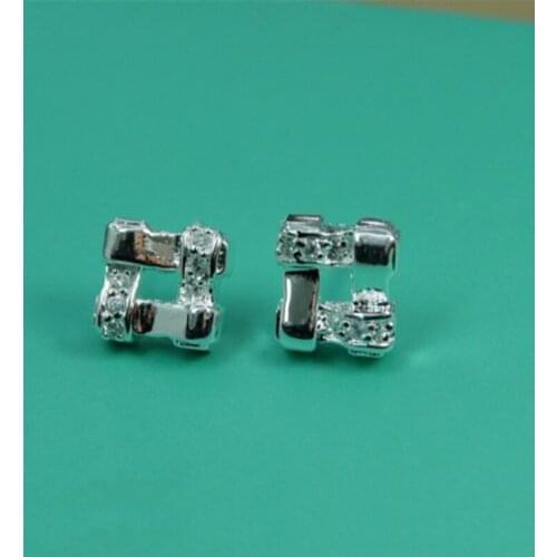 BABYLLNT 925 Sterling Silver AAA Zircon Square Stud Earring For Women Fashion Charm Wedding Engagement Party Jewelry Gift