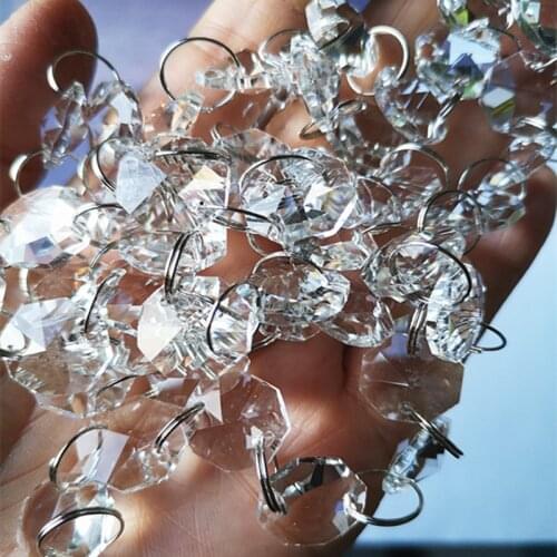 Free Shipping 14mm Clear Crystal Garland Strand, 5meter Crystal hanging lamp pendant,chandelier&curtain parts decoration