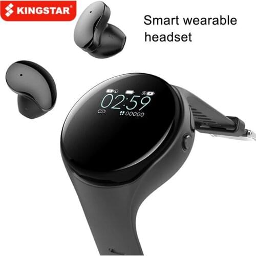 2 in 1 Wireless Earphones Wrist Watch TWS Bluetooth-compatible Headset Music Headphone Waterproof Color Screen For Ios Android