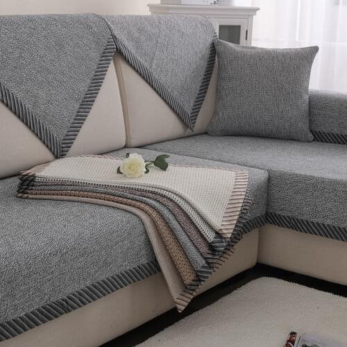 Living Room Sofa Cover Cotton And Linen Sofa Cushion Sofa Cover Modern Minimalist Decoration Corner Sofa Towel Cushion