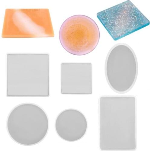 DIY Epoxy Silicone Round Square Resin Casting Mold Coaster Craft Home Decoration