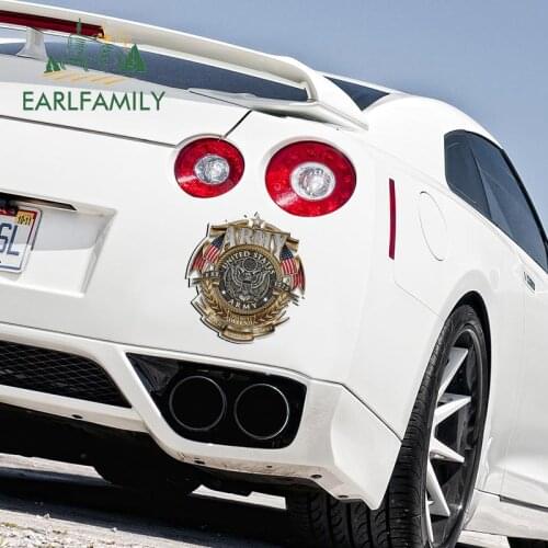 EARLFAMILY USA Army Honor Decal Vinyl Reflective Car Stickers DIY Auto Motorcycle Decoration Waterproof Car Styling Graphics