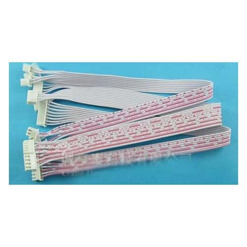 Tangda XH2.54 9P 20CM 200mmPlug shell Ribbon cable Double plastic shell double Red and white Ribbon cable