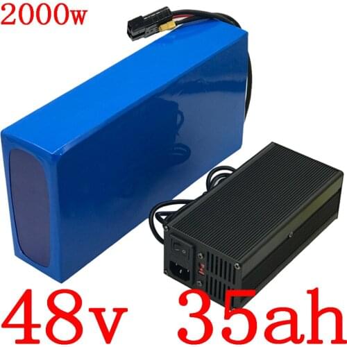 Free customs tax 48V 1000W 2000W ebike battery 48V 35AH Lithium battery pack 48v 35ah electric bicycle battery with 5A charger