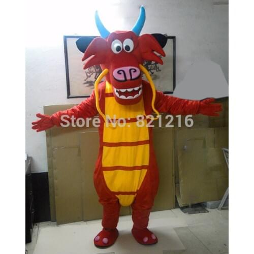 Mushu dragon mascot costumes for sale dragon mascot Costume Character Costume dragon Cosplay Free Shipping