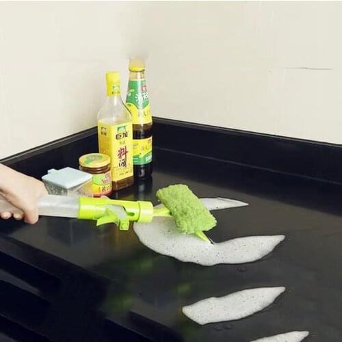Multifunctional Window Cleaner Household Spray Scraping Glass Cleaning Tool Double Sided Long Handle Wiper