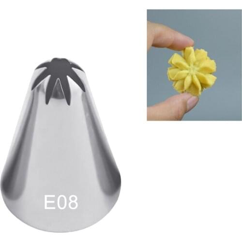 E08# Stainless Steel Nozzle Cake Decorating Tips Writing Tube Icing Nozzle Baking & Pastry Tools Cupcake Baking Tools
