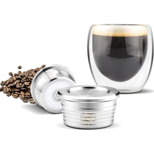 Stainless steel Refillable Coffee Capsule Pod Filter Dripper Tamper Compatible with DELTA Q/ Coffee Machine