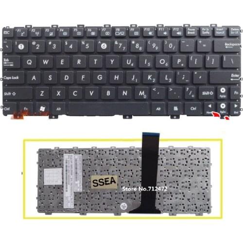 SSEA New US Keyboard For ASUS Eee PC 1025C X101 X101H X101CH laptop Black Keyboard without Frame