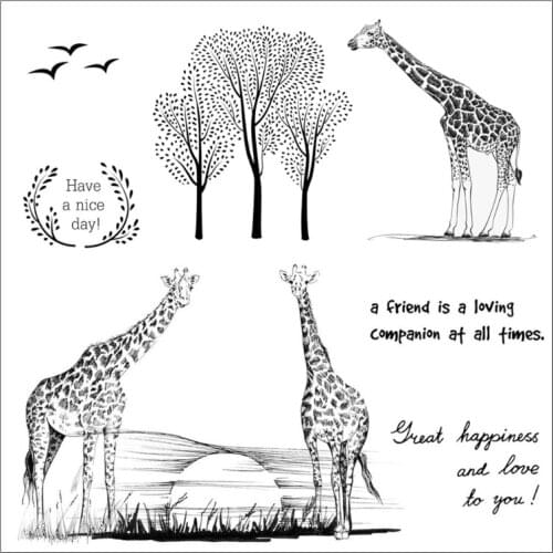 Heartfelt Animal Character Transparent DIY Embossing Stamps, Silicone Printing Mould for Album Paper Card Making