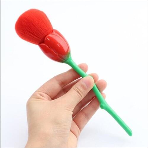 Saiantth Red rose flower Makeup Brushes Blush Loose Powder Special Beauty Tools Wool Fiber Dense Soft Cosmetic 1 Piece Make Up