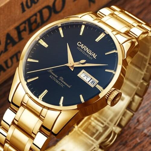 Switzerland Carnival Top Brand Luxury Men Watches Automatic Self-Wind Watch Men Sapphire reloj hombre relogio clock C8646G-12