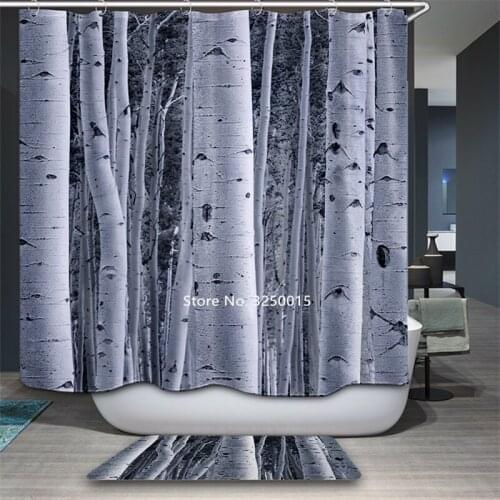 Modern Simple Starry Sky Natural Scenery Sunset Flower Sea Snow Mountain Lake Shower Curtain Waterproof and Mildew Proof Hook