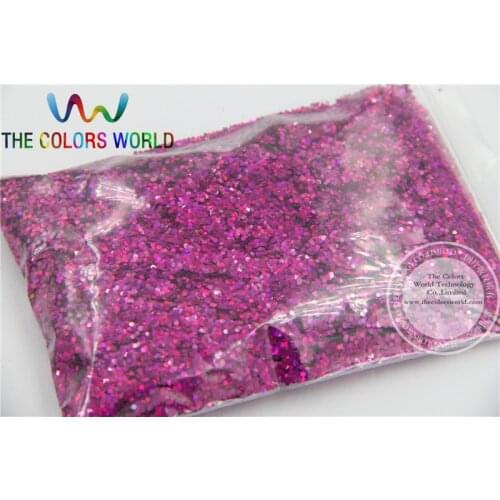 TCA900 Laser Dark Peach Color Hexagon Shape 1MM Size Glitter Powder,Holographic powder for nail or Other Decoration