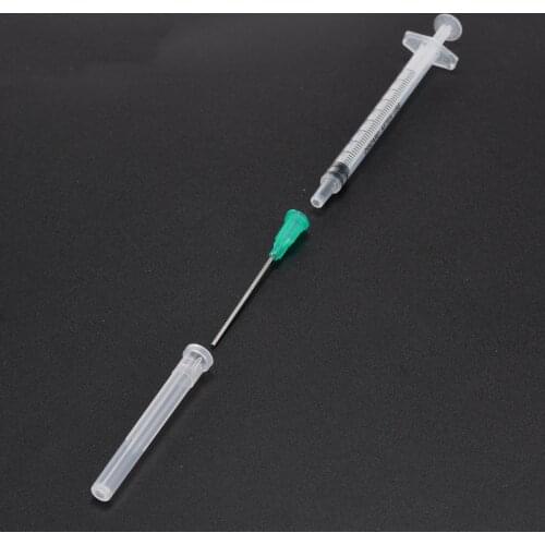 10 Pieces/Set Non-Sterile Syringe 1ml Syringe & 18Ga 1.5" Blunt Tip Needle & Protective Cover Cap Kit For Gels And Glues