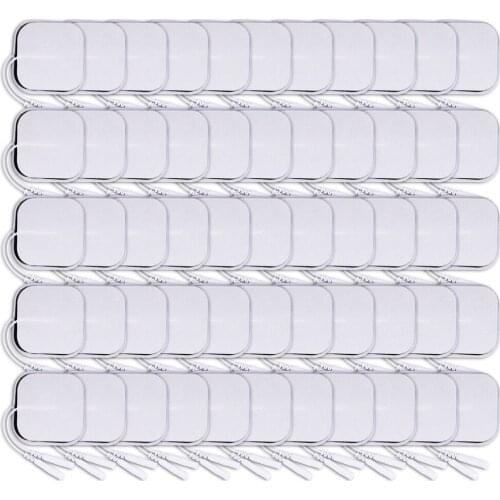 100/10pcs 5x5cm Pin Type Nerve Stimulator Silicone Gel Electrode Pads Tens Electrodes Digital Therapy Machine Massage 2mm Plug