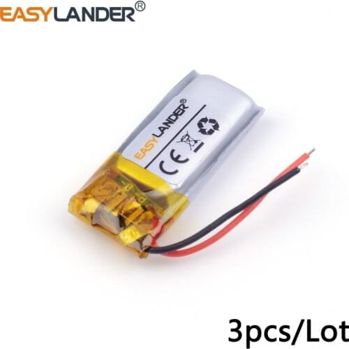 3pcs /Lot 3.7v lithium Li ion polymer rechargeable battery 351420 90mah MP3 Bluetooth headset small toys Bluetooth headset