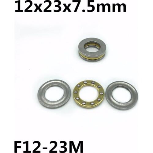 50Pcs F12-23M 12x23x7.5 mm Axial Ball Thrust Bearing plane thrust ball bearing High quality