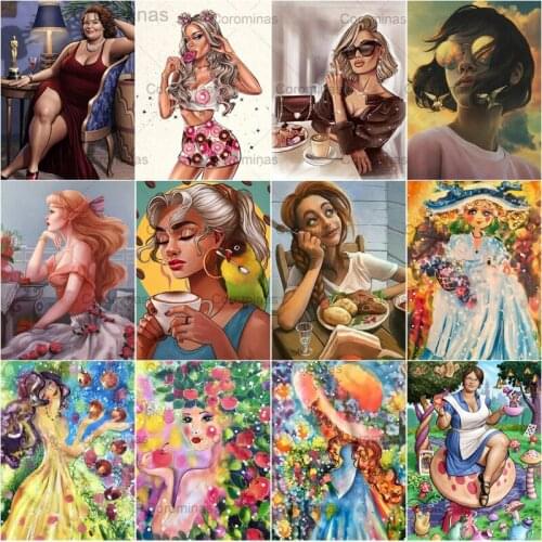 Diamond Painting Color Creative Wild Girl 5D Diy Full Diamond Embroidery Cross Stitch Mosaic Pictures Kit Home Decoration Gifts