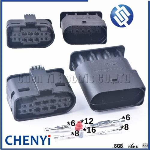 1 set 14 pin headlights wire socket automotive waterproof connector female 1.2/2.8 wiring auto connector 0275459826 for Benz
