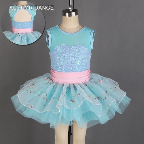 Pale Blue Sequin Bodice Ballet Costume Girl Dancewear Kid Dance Tutu New Dance Ballet Costume Tutu