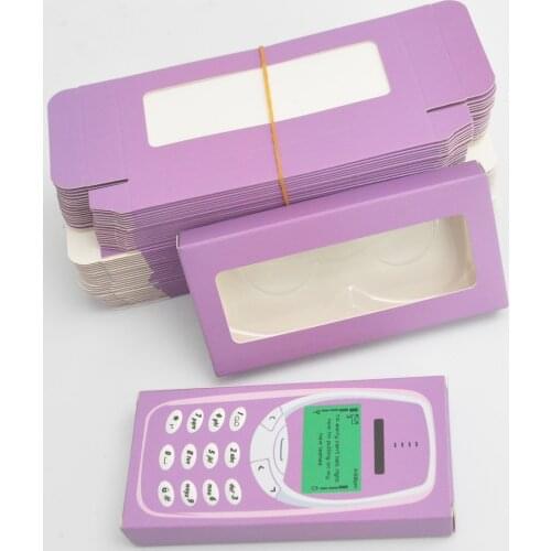 Wholesale paper eyelash box lash boxes packaging faux cils mink false eyelashes package purple paper lash case tray bulk vendors