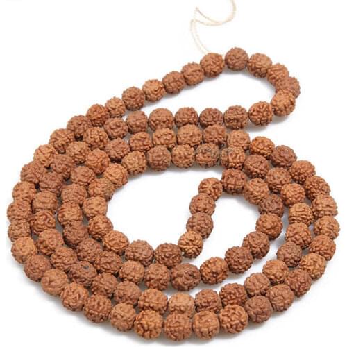 Free Shipping 10strands Real Natural Rudraksha Bodhi Seeds Beads 6mm 7mm 8mm 9mm 10mm 11mm 12mm