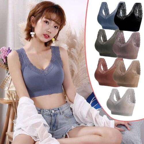 Sexy Seamless Sports Bra Women Fitness Top Fashion Running Gym Underwear Crop Top Push Up Fashion Lace Solid Color бюстгальтер