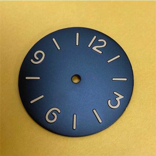 Watch Dial 34.4mm Green Luminous Watch Plate for ETA6497 ST3600 Watch Movements Accessories