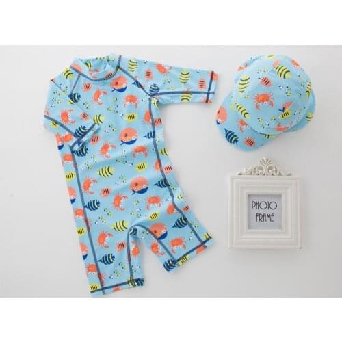 Childrens Swimsuit Boys One-Piece Toddler Children Teens Long Short Sleeve Beach Baby Boy Hot Spring Swimming Trunks Surf Suit