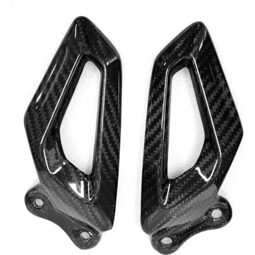 For BMW S1000RR S1000 RR Motorcycle Carbon Fiber Rearset Heel Guard Plates Covers Protector 2019 2020