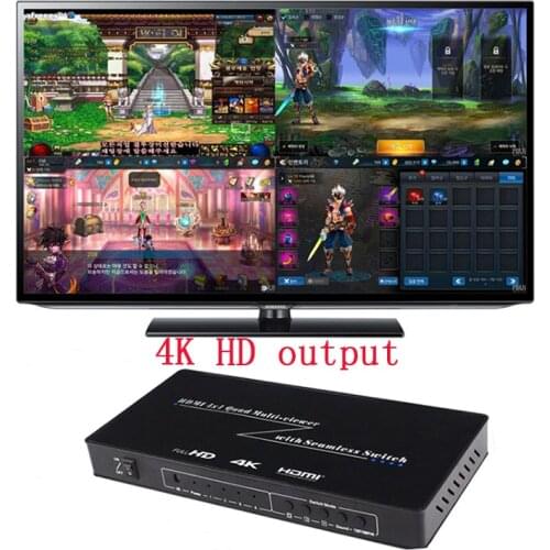 HDMI 4x1 Quad Multi-viewer HDMI Quad Screen Real Time Multiviewerwith HDMI seamless Switcher function Support 4K&3DVisual effec