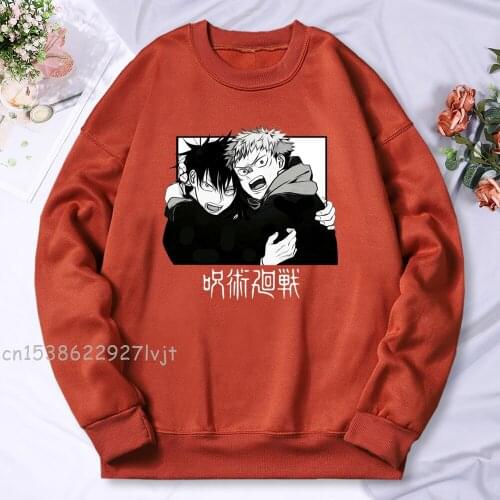 Jujutsu kaisen Anime Comics Gojou Satoru Print Sweatshirt Men Winter Fashion Hoodie Crewneck Fleece Clothes Casual Hoodie Unisex