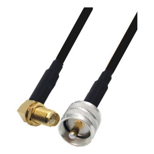 RG174 Cable SMA Female Right Angle to UHF Male Extension Coax Jumper Pigtail WIFI Router Antenna RF Coaxial Cable