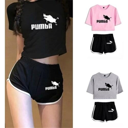 Summer Tracksuits womens Two peices set leisure outfits cotton oversized t-shirts shorts Casual clothing jogging femme Tops