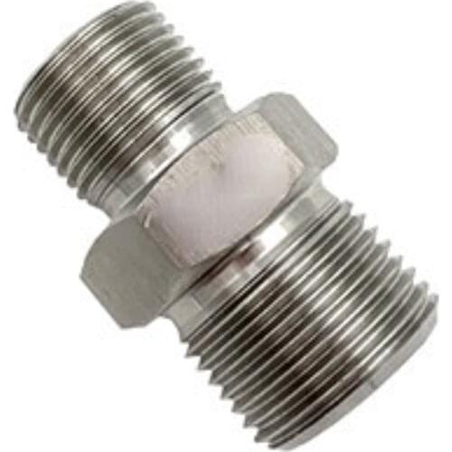 M8/10/12/14/16/18/20/22 Metric Male to Male Thread Hex Nipple Connector 304 Stainless Steel Water Gas Propane