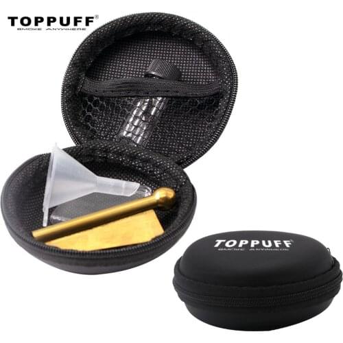 TOPPUFF Snuff Set Metal Nasal Snuff Sniffer Straw Snorter Snuffer Tube With Blade Edge + Glass Pill Bottle + Plastic Funnel
