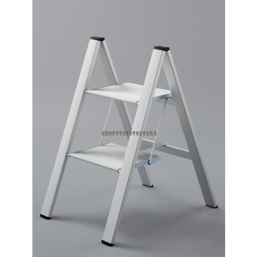 Mini Ladder Household Folding Miter Ladder Aluminum Alloy Thickened Small Step Stool Shelf