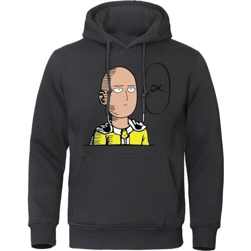 One Punch Man Hoodies Saitama Sensei Japan Anime Men Streetwear Autumn Daily Casual Warm Male Pullovers