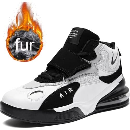 37~45 Men Winter Air-Cushion Boots Man Leather 2020 Sneakers Mens Sports Shoes for Running Hiking Training and Basketball