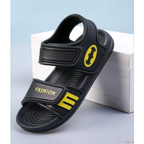 Summer New Soft Non-Slip Beach Shoes Captain America Spiderman Mickey Open Childrens Sandals Wild Boys Girls Student Kids Shoes