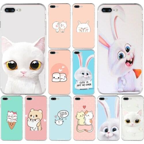 180H Cute Rabbit Is Just My Soft TPU Silicone Cover Case For Apple iPhone 6 6s 7 8 plus Case