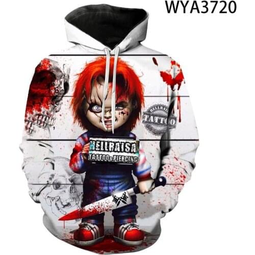 New Hoodies Cool Men Women Children Chucky Sweatshirts 3D Printed Pullover Streetwear Boy Girl Kids Fashion Casual Jacket