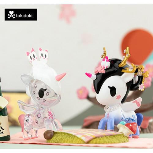 Original Tokidoki Cherry Blossoms Unicorno Blind Box Anime Figure Ornament Toy Model Birthday Gift