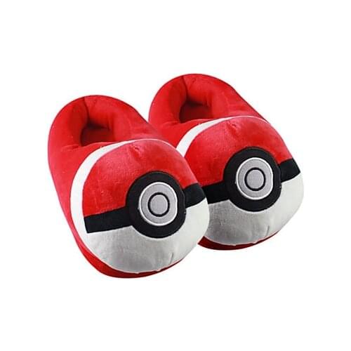 Pocket Little Monster Poke Ball Pajamas Warm Slippers With Collar and Heel Counter 28cm