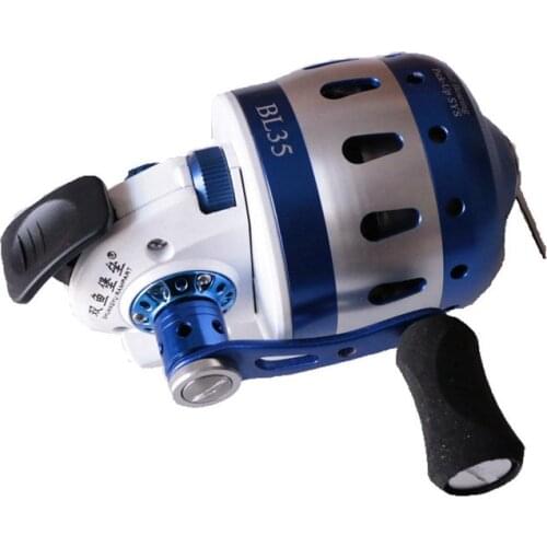Outdoor BL35 Fishing Reel Slingshot shooting fish Compound Bow Hunting Closed Metal Coil Wheel fishing darts with wristband