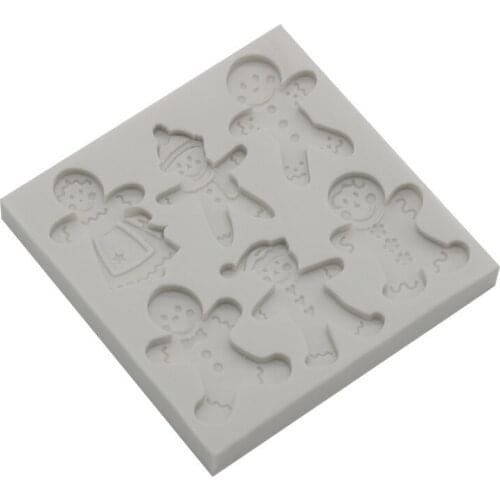 New Christmas Snowman Halloween Gingerbread Man Silicone Mold Chocolate Fondant Mold DIY Clay Tool Silicone Molds